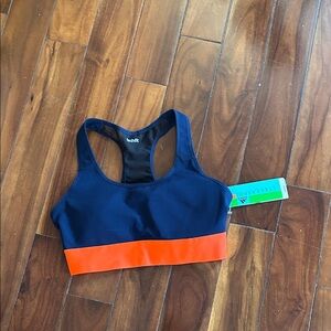 adidas Women's Blue and Orange Sports Bra